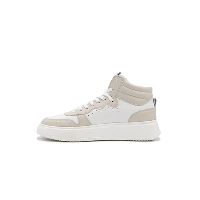 Megan | Sneakers in Pelle White/Beige