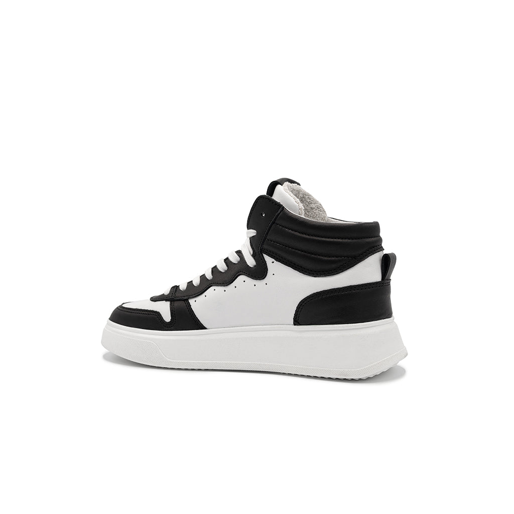 Megan | Sneakers in Pelle White/Black