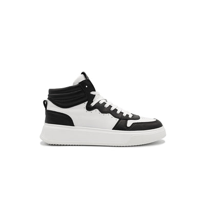 Megan | Sneakers in Pelle White/Black