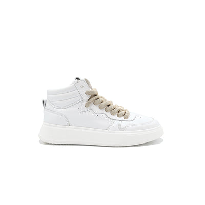 Megan | Sneakers in Pelle White/Gold
