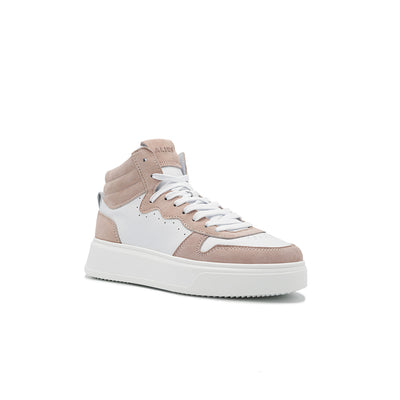 Megan | Sneakers in Pelle White/Pink