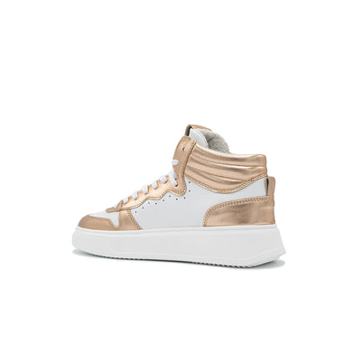 Megan | Sneakers in Pelle White/Rose Gold