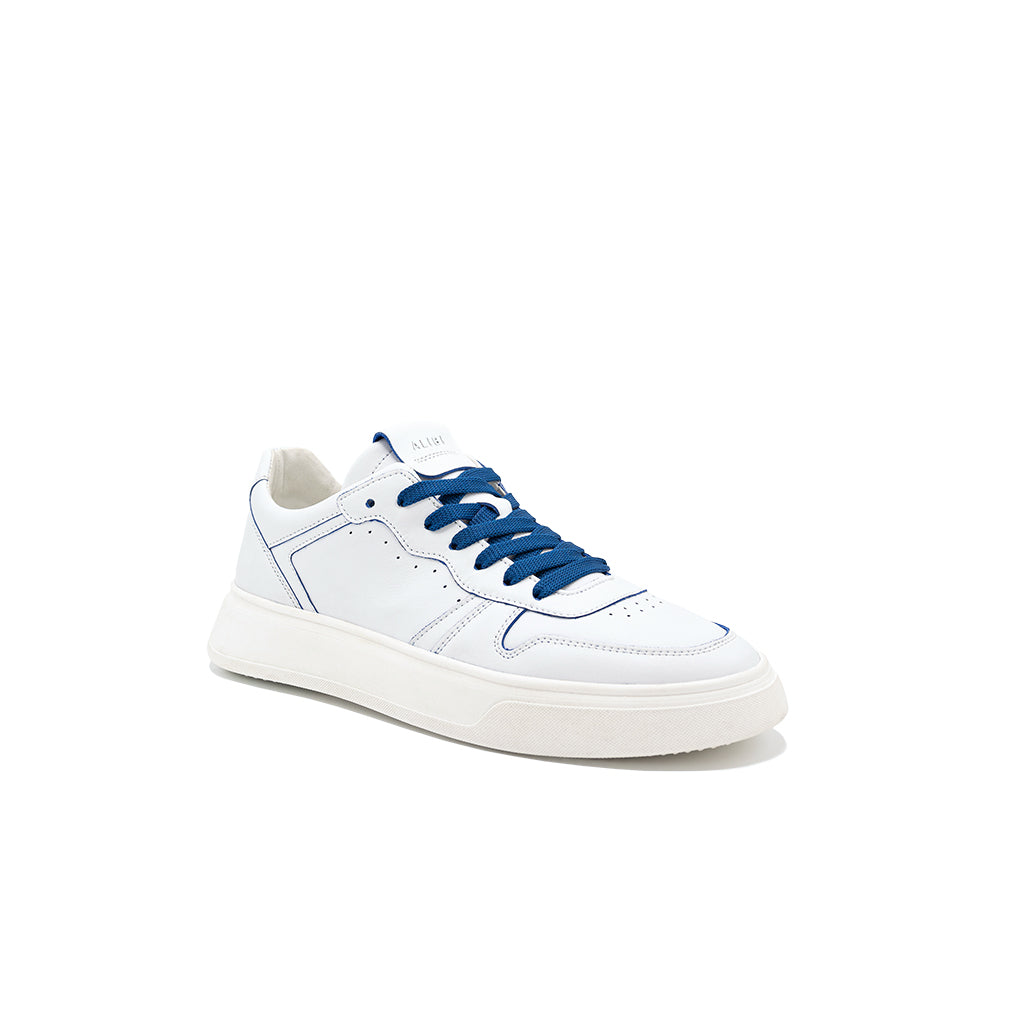 Vela | Sneakers in Pelle Blue/Cut