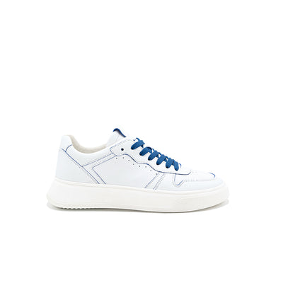 Vela | Sneakers in Pelle Blue/Cut